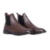Bottine Chelsea Élégante en Cuir Marron Chocolat
